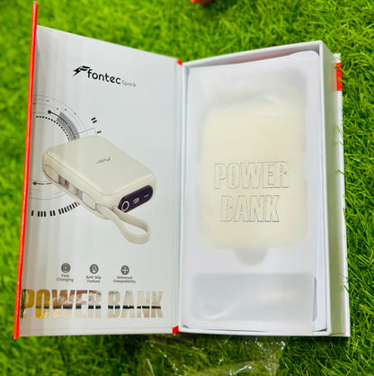 Fontec SPARK 20000mAh Power Bank – 225W Super Fast Charging, Built-in Type-C Cable, LED Display, USB-A & Type-C Ports