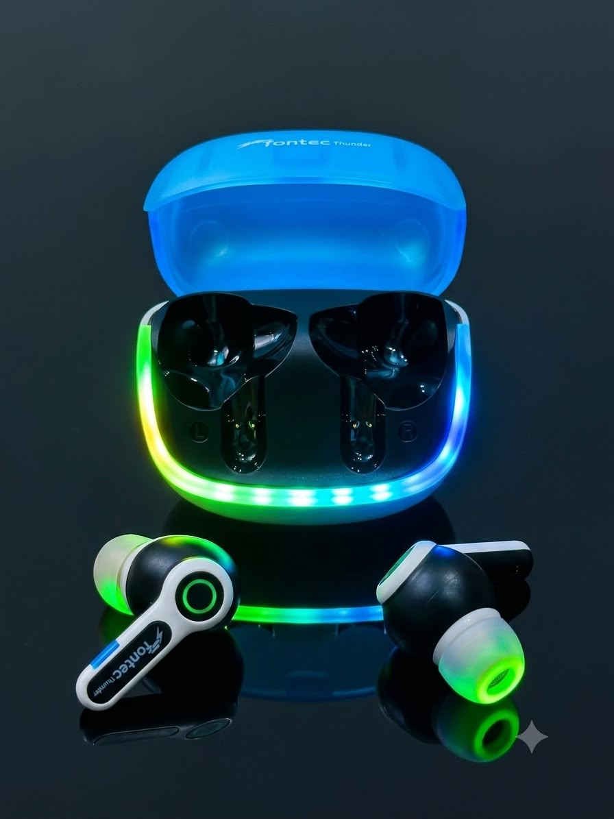 Fontec Thunder Bluetooth 5.3 Wireless Stereo Earbuds – Premium Sound, ENC Noise Cancellation, Smart Touch Control, Long Battery Life