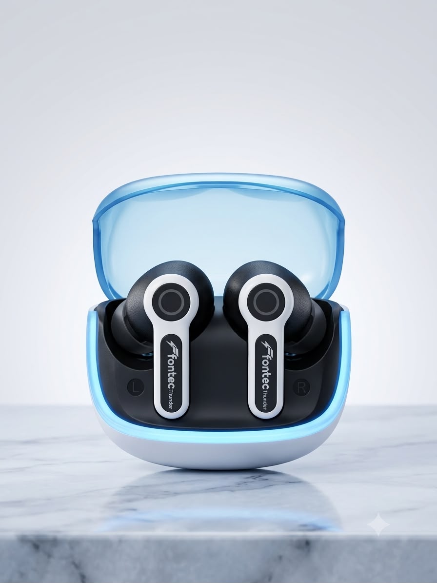 Fontec Thunder Bluetooth 5.3 Wireless Stereo Earbuds – Premium Sound, ENC Noise Cancellation, Smart Touch Control, Long Battery Life
