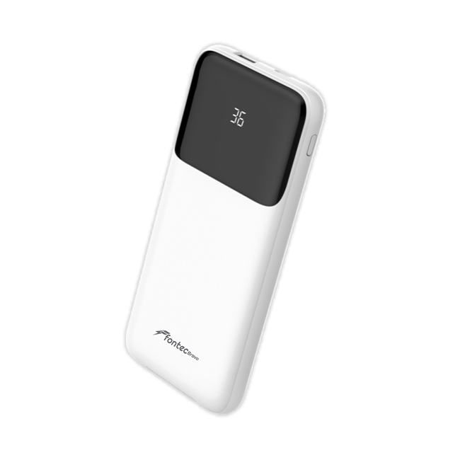 Fontec BRAVO 10000mAh Power Bank – 22.5W, Fast Charging, Built-in Type-C & iOS Cables, USB-A + Type-C Ports